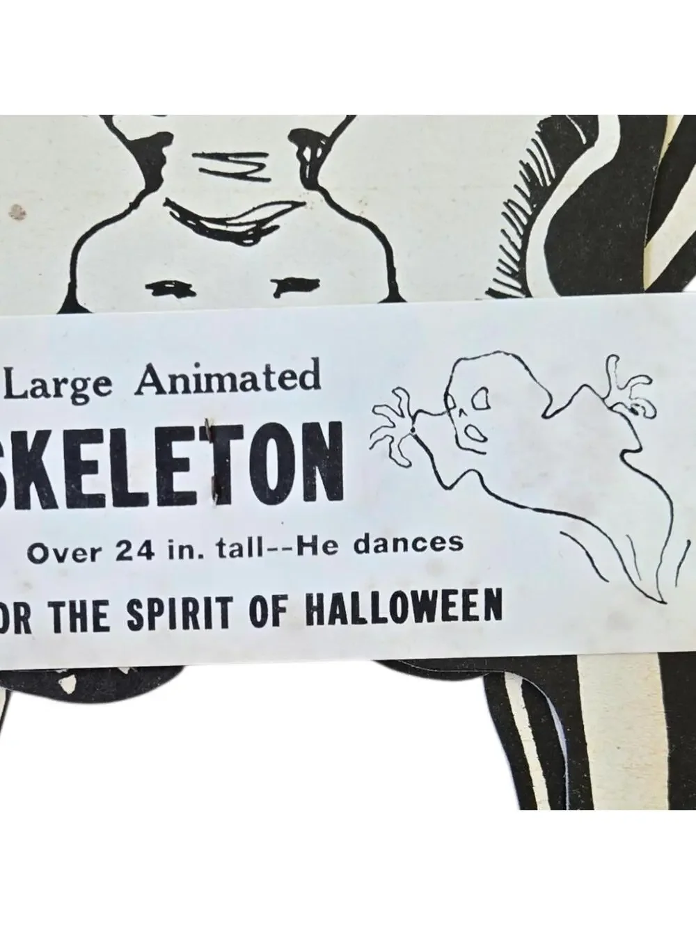 1 Vintage NOS Halloween Skeleton Jointed 24